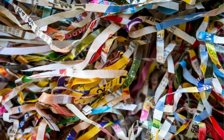 Paper shredded by local shredding company, Marshall Shredding. Serving Texas and the Southeast US