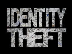 Identity theft concept with shredded paper