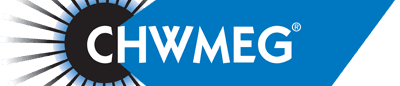 CHWMEG logo with sunburst design