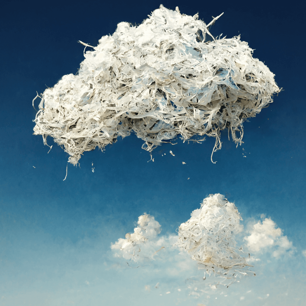 Cloud of Shredded Paper