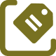 Price tag icon in a frame
